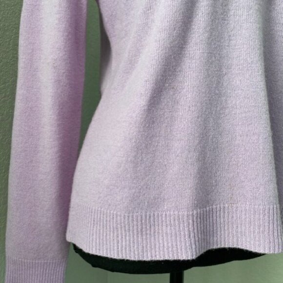 PECK and PECK Lilac Purple Cashmere V Neck Pullover Sweater Medium - Picture 10 of 11
